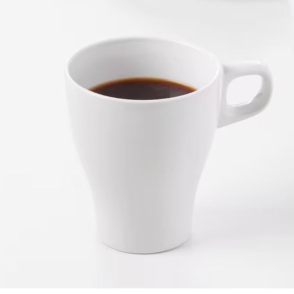 IKEA Fargrik white stoneware mugs, set of 4
